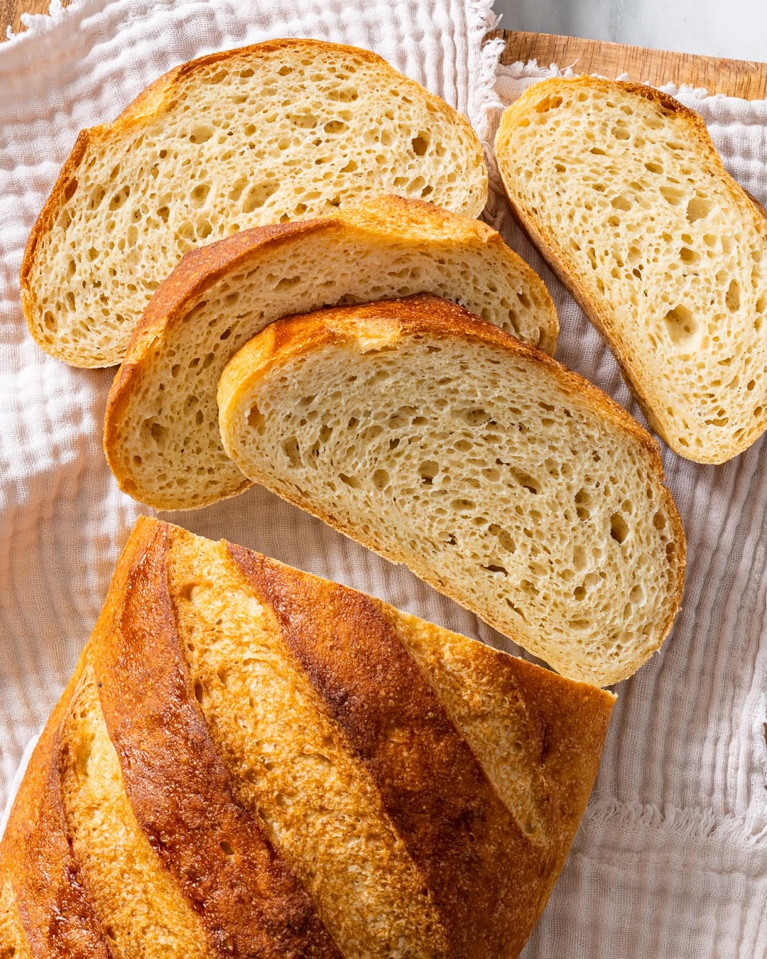 Fresh bread delivered to the villa
