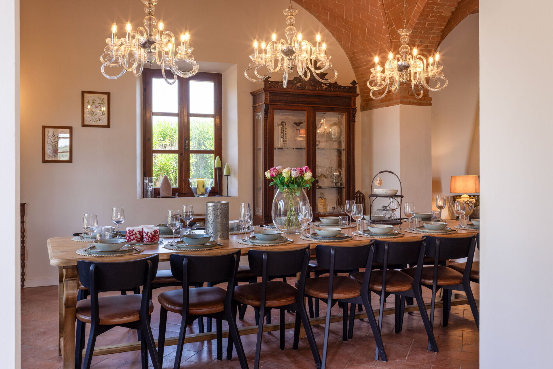 A glass of wine at the table