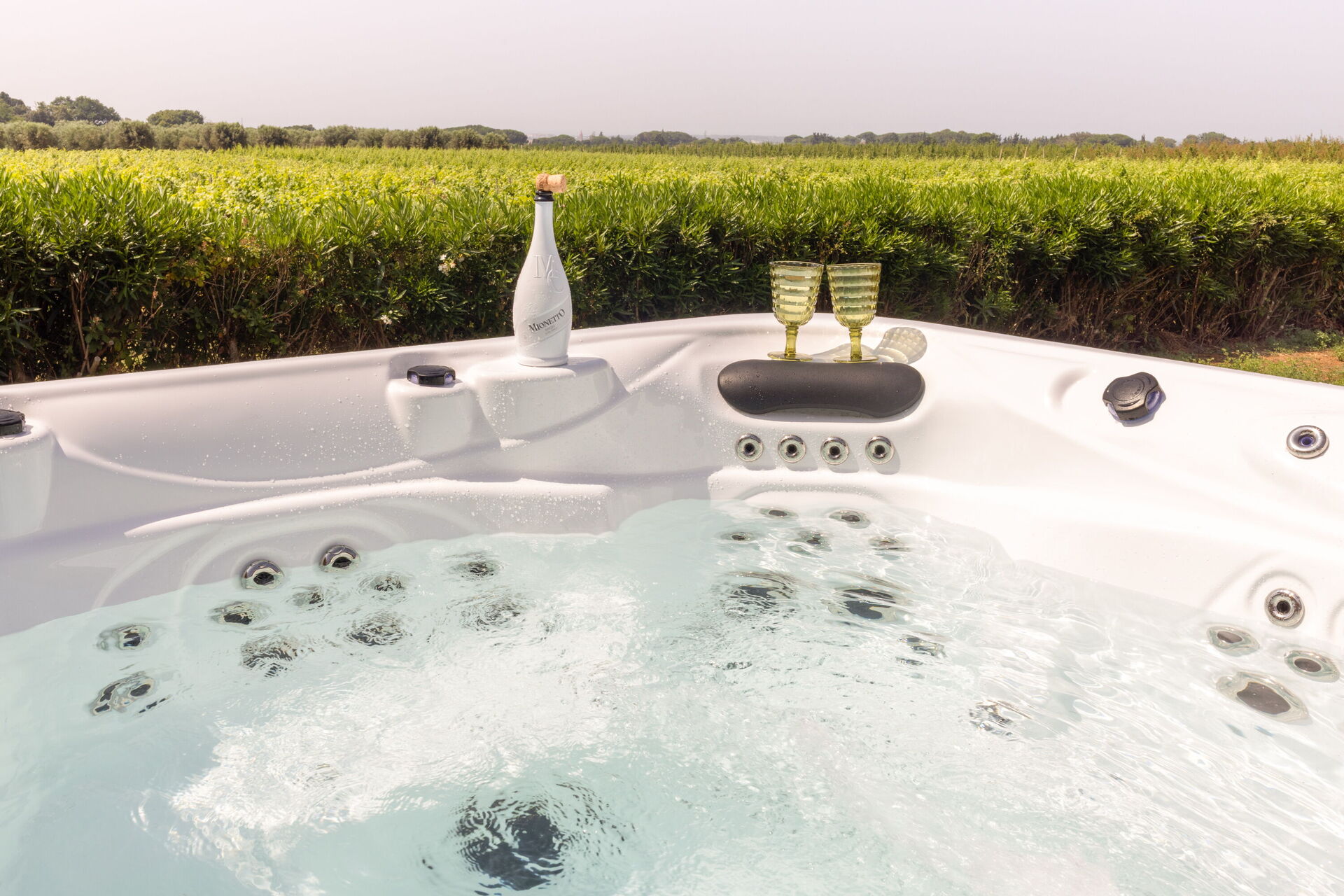 Outdoor jacuzzi at the villa