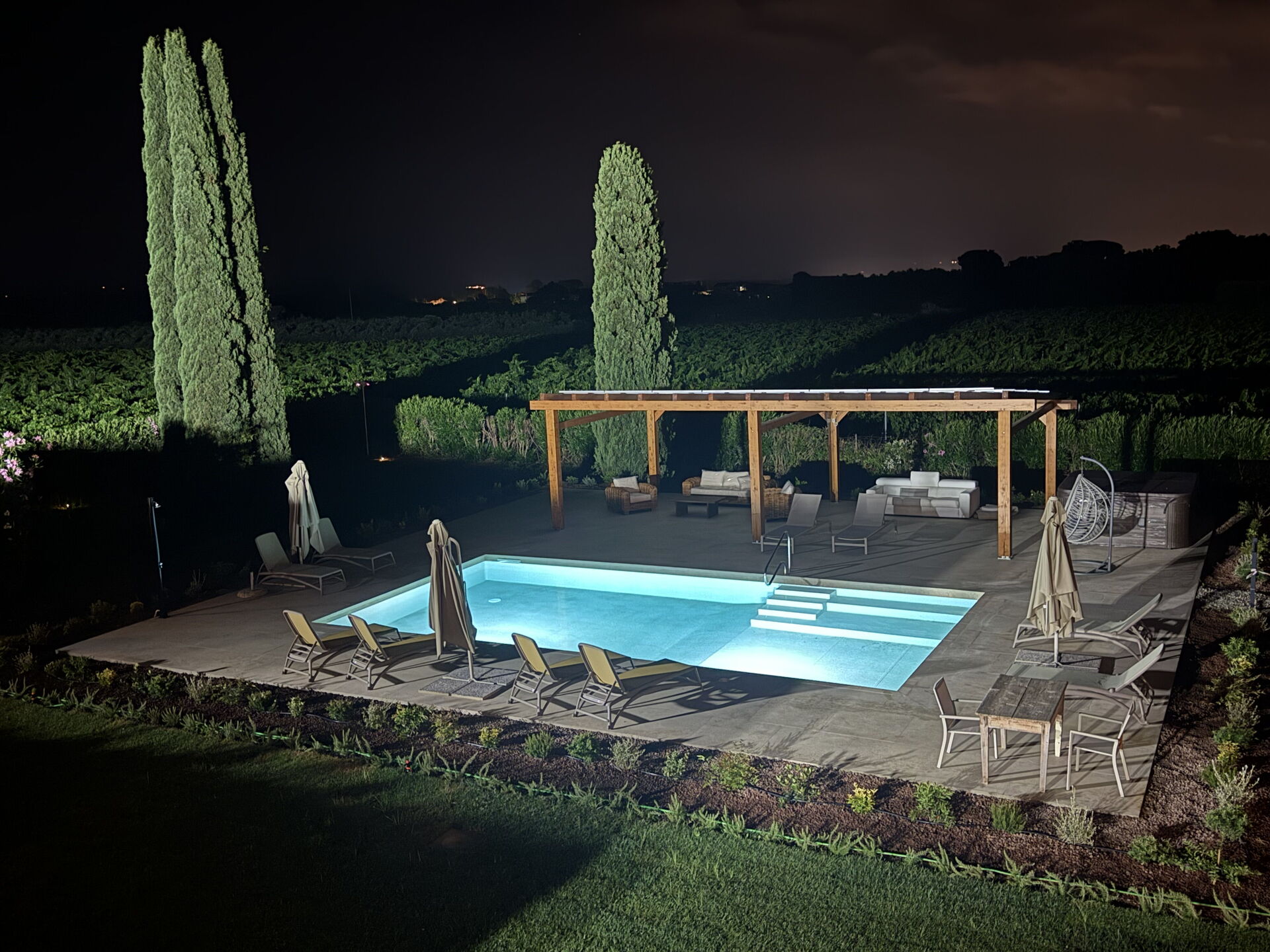 Pool at night